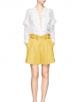 CHLOE Long sleeves ruffled lace-up cotton-gauze romantic blouse Retail price €1200 Size 36