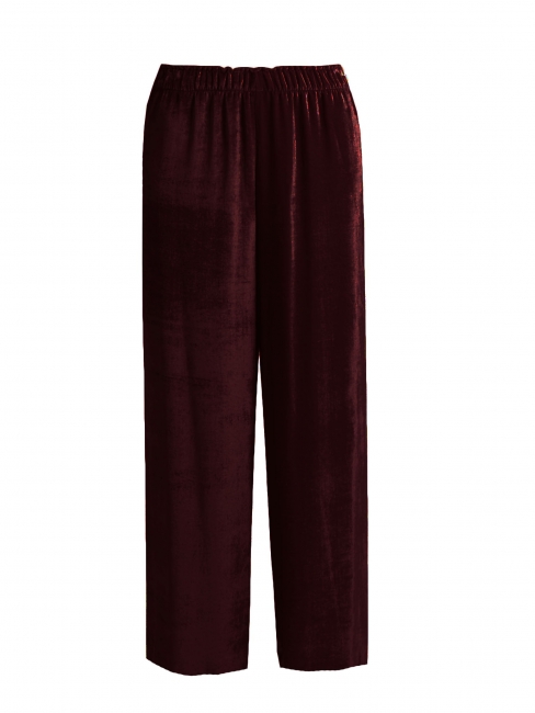 Pantalon évasé en velours rouge bordeaux Prix boutique 280€ Taille 36