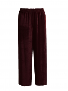 Dark burgundy velvet flared pants Retail price €280 Size 36
