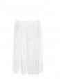 Low waist white pleated midi skirt Retail price €600 Size 34
