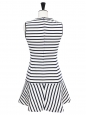 NIKAY Navy blue and ivory white Breton striped dress Retail price €240 Size S