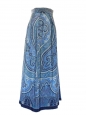 Jupe midi taille haute en soie imprimé foulard bleu Taille 34