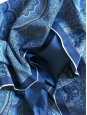 Jupe midi taille haute en soie imprimé foulard bleu Taille 34