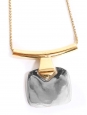 Necklace with thin gold chain and silver pendant Retail price €140