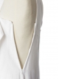 Robe de mariée longue asymétrique en lin blanc et mousseline de soie Px boutique 2500€ Taille 34/36