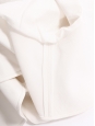 Robe sans manches évasée en crêpe de laine blanc ivoire Px boutique 550€ Taille 38