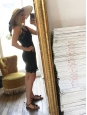 Sleeveless black guipure lace mini dress Retail price €500 Size 36