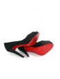 Black satin high heel peep toe pumps Retail price €550 Size 35.5
