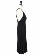 Robe de cocktail noire longue décolleté plongeant et dos nu Prix boutique 900€ Taille 36