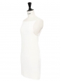 Mini robe dos nu à fine bretelle blanc ivoire Prix boutique 1500€ Taille 34