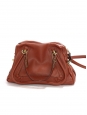 Cognac tan brown grained leather Paraty medium cross body bag Retail price €1450