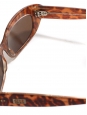 Lunettes de soleil oeil de chat fines ovales écailles marron Prix boutique 160€