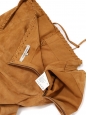 Jupe taille haute tressée en daim beige camel Px boutique 400€ Taille 38