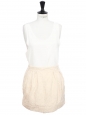 Powder pink damassé cotton high waist mini skirt SIze 36