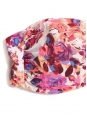 Maillot de bain bikini bandeau imprimé fleuri rose blanc et violet Taille 38