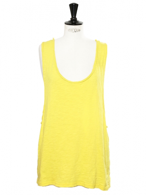 Sunny yellow cotton BIGY oversized tank top Retail price €115 Size 38/40