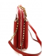 Sac LUCY porté épaule en cuir rouge rubis Px boutique 2500€ Grand modèle