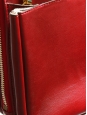 Large LUCY Bright rubis red leather shoulder bag Retail price €2500