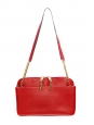 Large LUCY Bright rubis red leather shoulder bag Retail price €2500