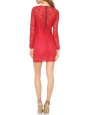Kawai Harlem long sleeves red lace overlay dress Retail price €500 Size 34