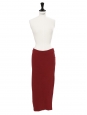 Burgundy red jersey maxi skirt Size 36