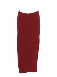 Burgundy red jersey maxi skirt Size 36