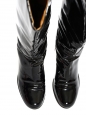 Black patent leather knee high boots Retail price €1300 Size 36.5