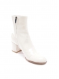 MARGAUX 65 ivory white leather ankle boots Retail price $995 Size 38.5