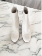 MARGAUX 65 ivory white leather ankle boots Retail price $995 Size 38.5