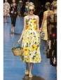DOLCE & GABBANA Lemon yellow, green and black print brocade platform espadrilles NEW Retail price €639 Size 38
