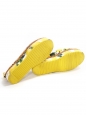 DOLCE & GABBANA Lemon yellow, green and white citrus print brocade platform espadrilles Size 40
