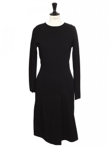Black stretch jersey bodyconlong sleeves dress NEW Retail price €800 Size 38
