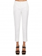 Pantalon slim fit en jacquard fleuri blanc Prix boutique 660€ Taille 36