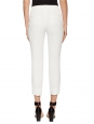 Pantalon slim fit en jacquard fleuri blanc Prix boutique 660€ Taille 36