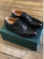 Chaussures plates Richelieu Oxford en cuir poli noir Px boutique 590€ Taille 37