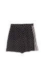 Black and white polka dot printed silk long shorts Prix boutique €450 Size 40