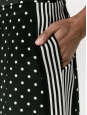Black and white polka dot printed silk long shorts Prix boutique €450 Size 40