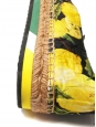DOLCE & GABBANA Lemon yellow, green and black print brocade platform espadrilles NEW Retail price €639 Size 38