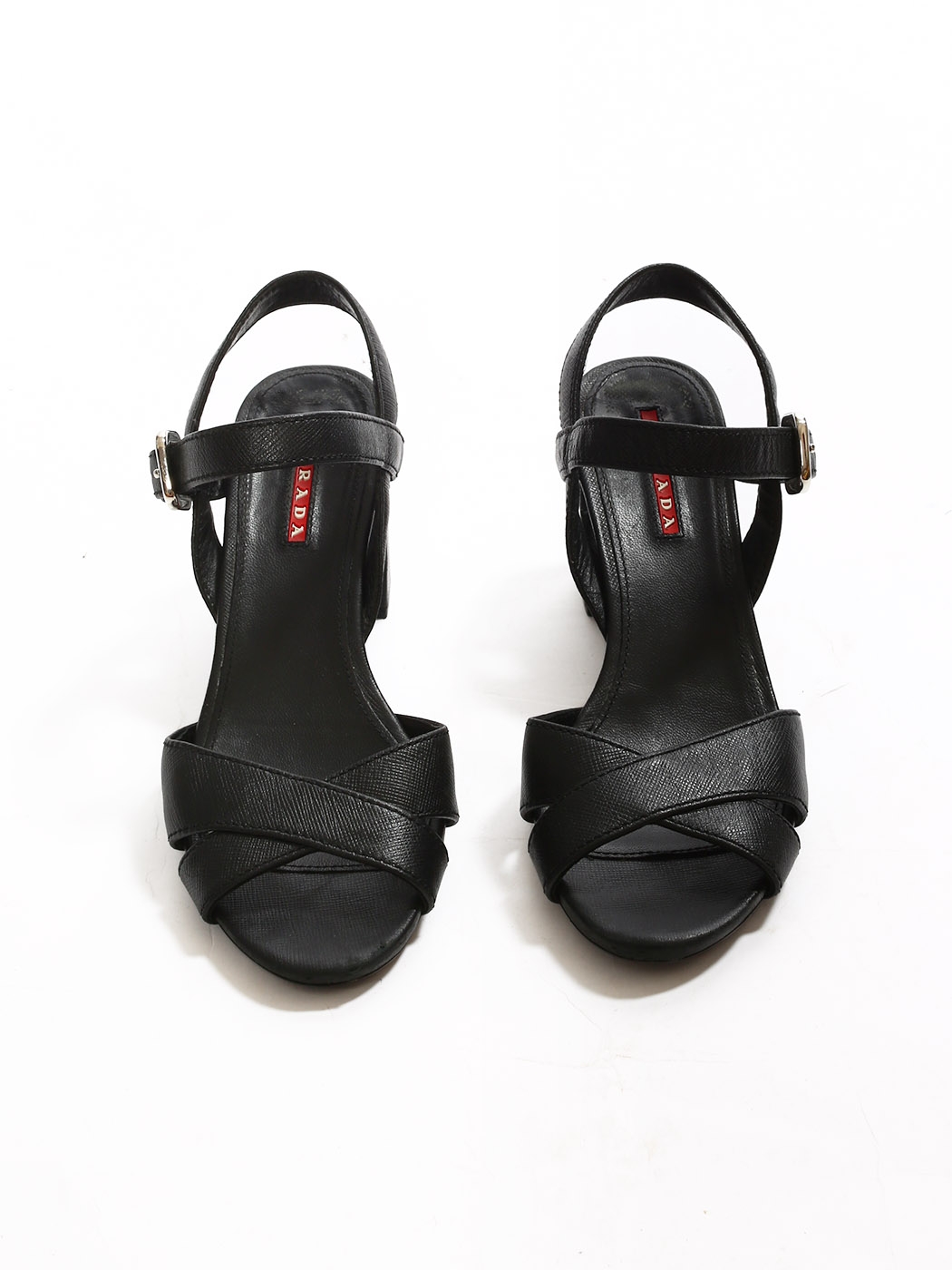 Louise Paris - PRADA Black leather low heel sandals Retail price €450 ...