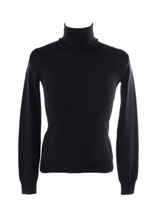 Black virgin wool turtleneck sweater Retail price €600 Size XS