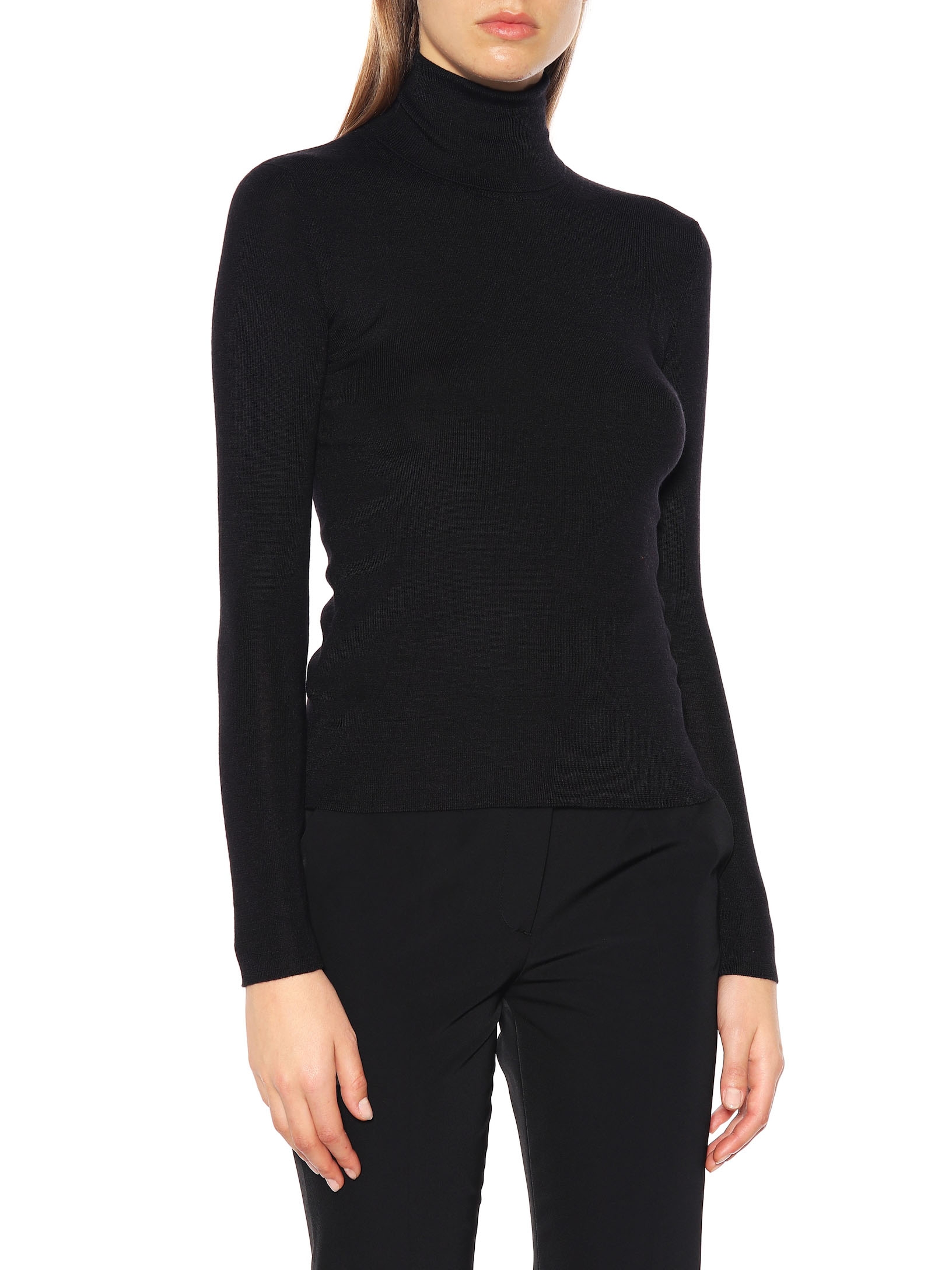 Louise Paris - PRADA Black virgin wool turtleneck sweater Retail price ...