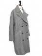 POISY DAY Heather grey oversized double coat NEW Retail price €1275 Size 36 to 42