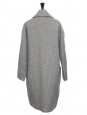 POISY DAY Heather grey oversized double coat NEW Retail price €1275 Size 36 to 42