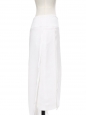 White crepe high waisted skirt with asymmetric panels Retail price €950 Size 34