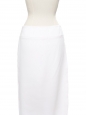 Jupe taille haute à panneaux en crêpe blanc Prix boutique 950€ Taille 34