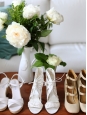 GIVENCHY Ankle white leather and lace heel sandals NEW Retail price 640€ Size 40