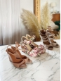 Sandales compensées à bride cheville en cuir lisse nude rosé NEUVES Prix boutique 700€ Taille 37