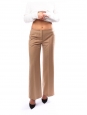 Pantalon droit en laine beige camel Px boutique 650€ NEUF Taille 36