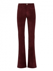 Burgundy velvet Skinny Marrakesh high waist Flare Jeans Retail price €240 Size 25 (XS)