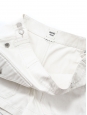 White denim shorts with silver buttons Retail price €1000 Size 40
